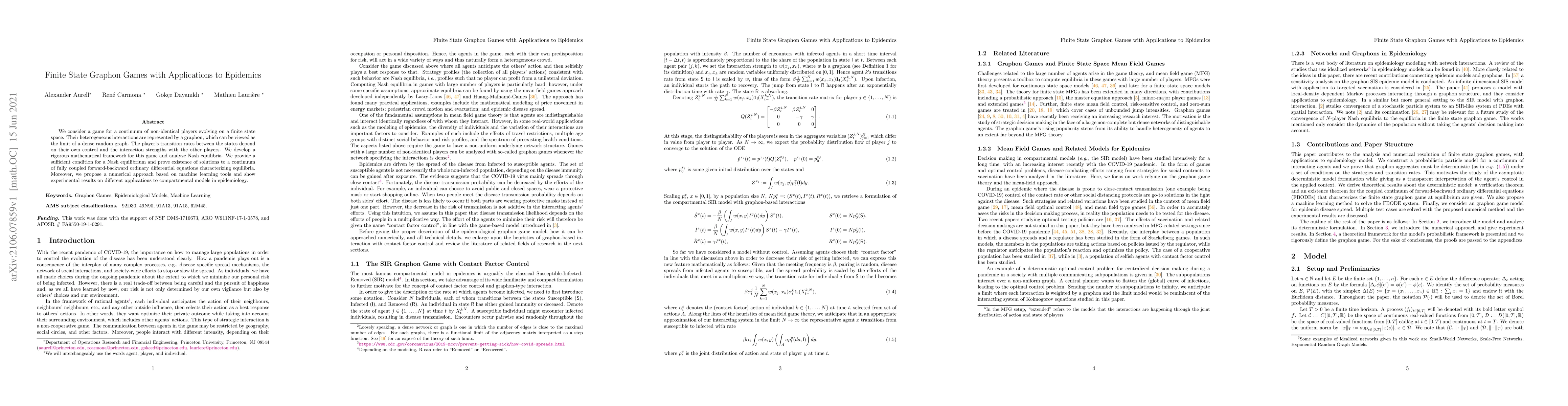 Thumbnail for Finite State Graphon Games with Applications to Epidemics