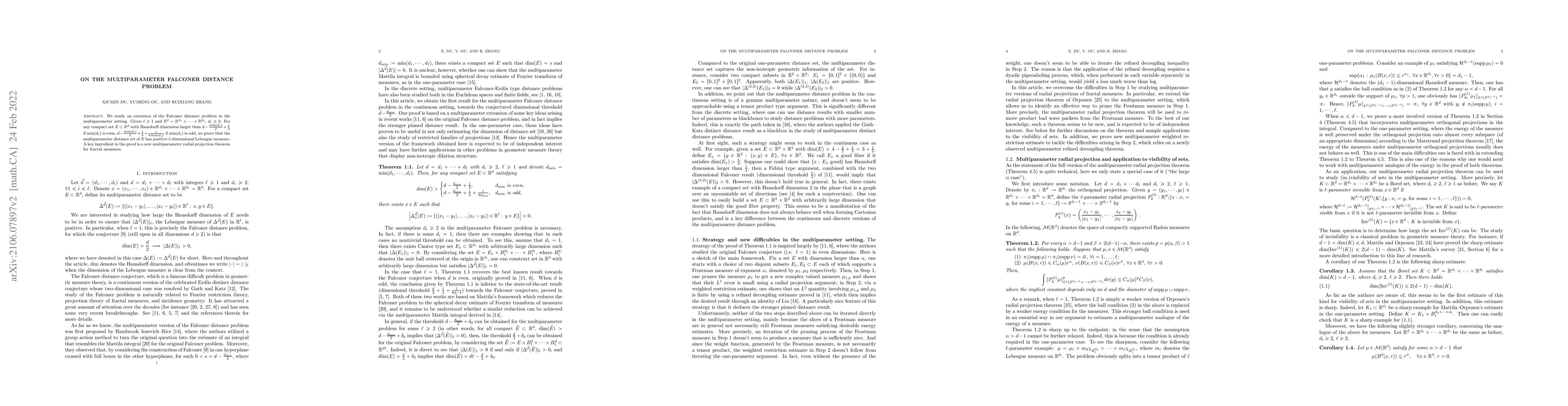 Thumbnail for On the multiparameter Falconer distance problem