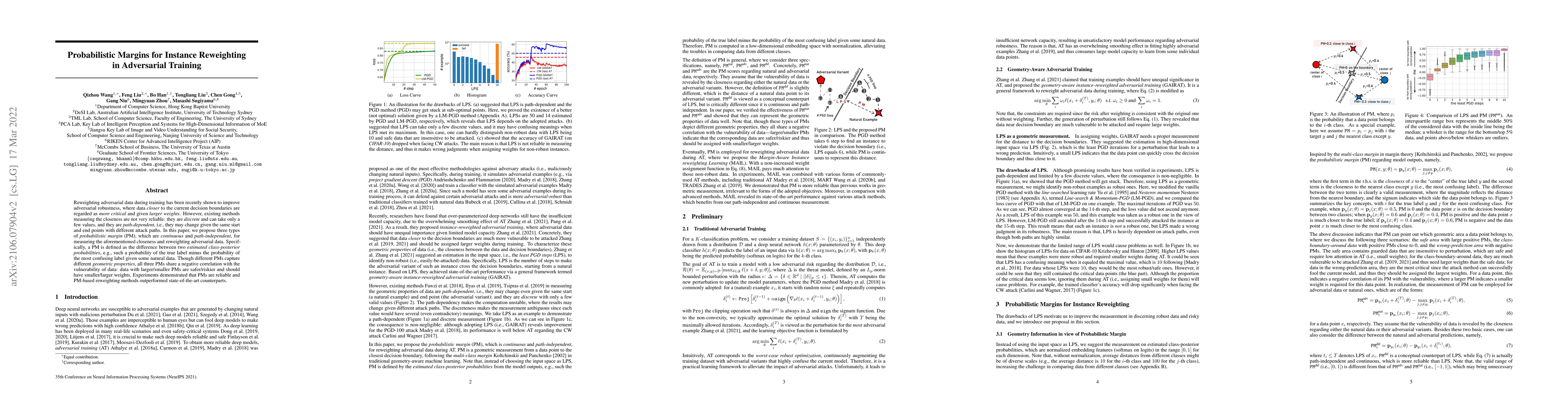 Thumbnail for Probabilistic Margins for Instance Reweighting in Adversarial Training