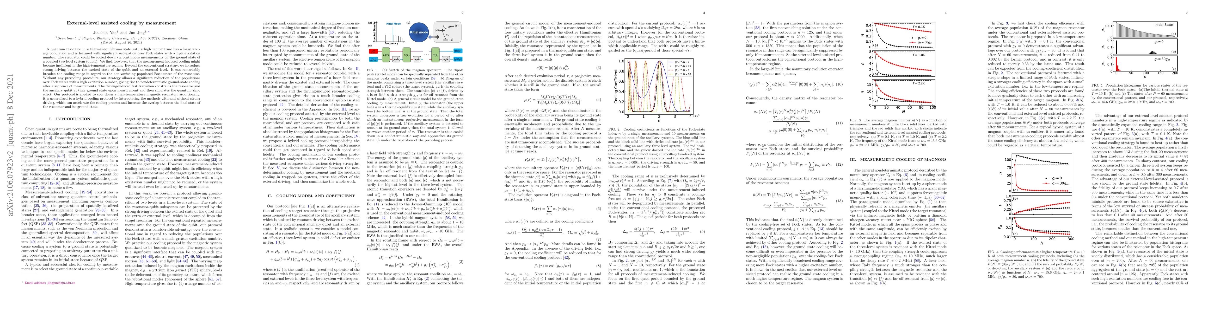 Thumbnail for External-level assisted cooling by measurement