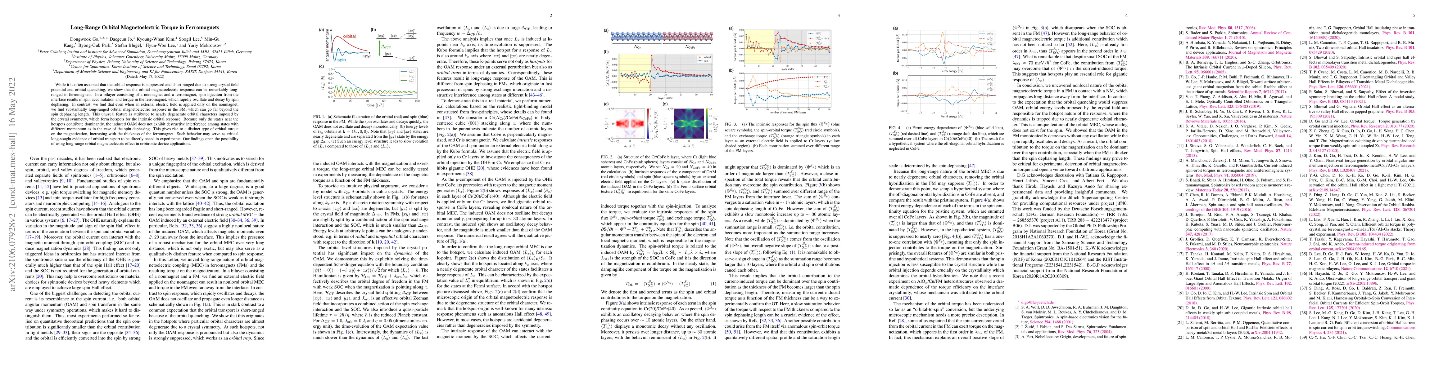 Thumbnail for Long-Range Orbital Magnetoelectric Torque in Ferromagnets