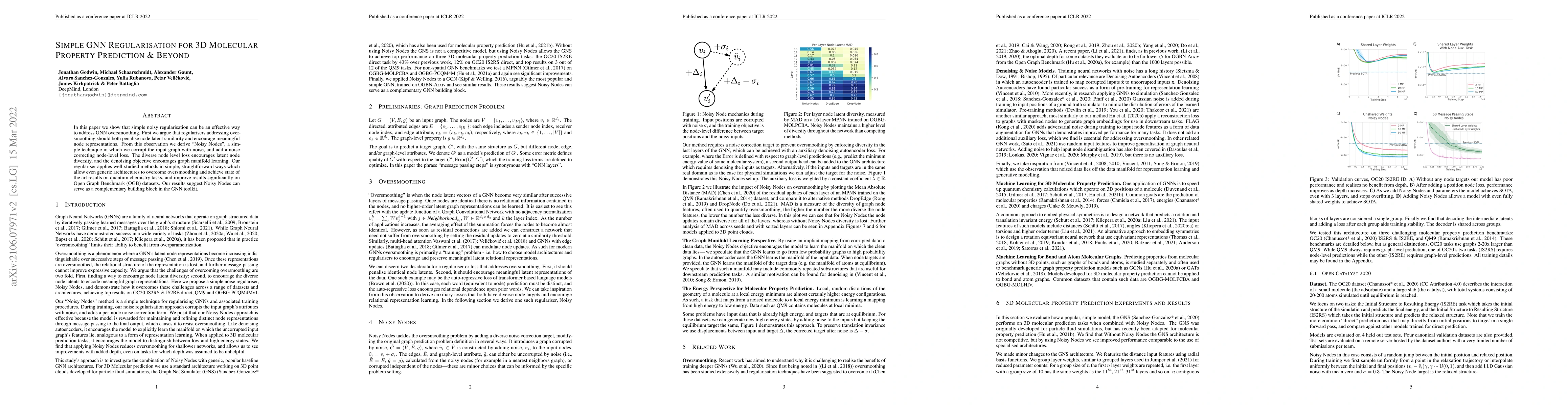 Thumbnail for Simple GNN Regularisation for 3D Molecular Property Prediction & Beyond