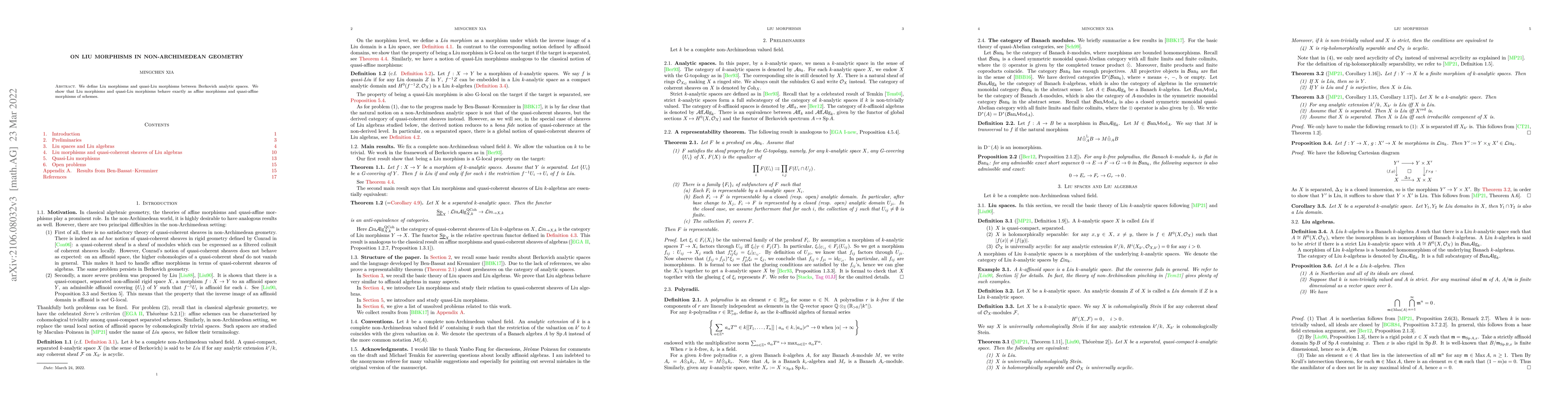 Thumbnail for On Liu morphisms in non-Archimedean geometry