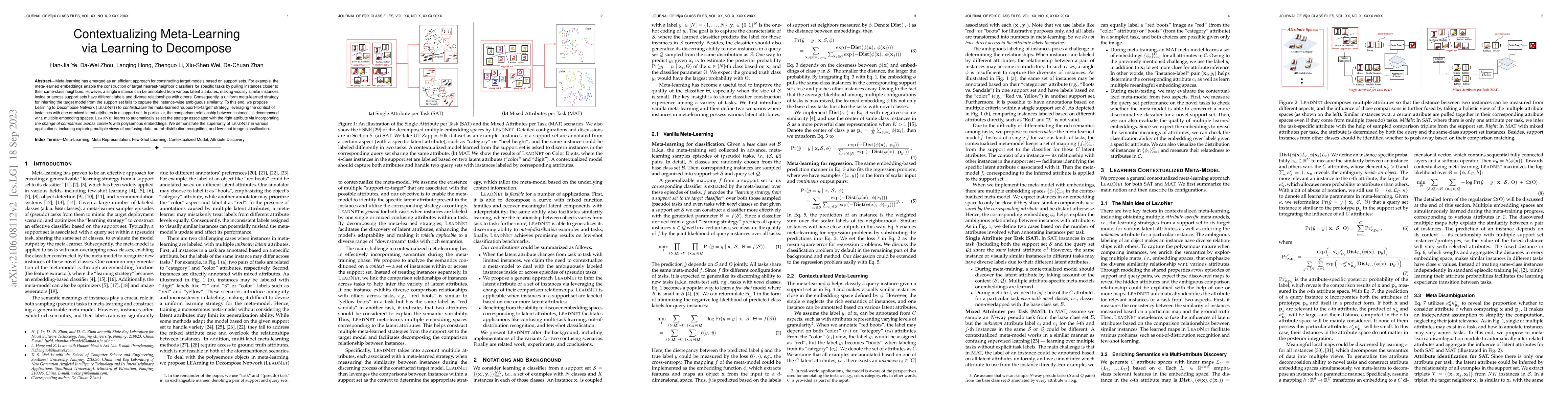 Thumbnail for Contextualizing Meta-Learning via Learning to Decompose