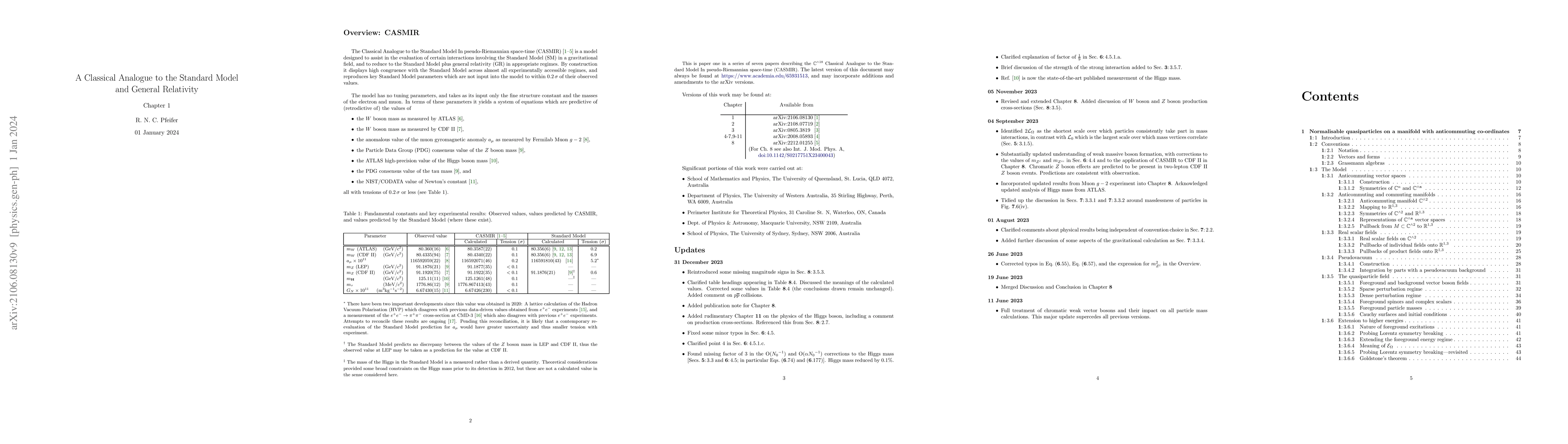 Thumbnail for A Classical Analogue to the Standard Model, Chapter 1: Normalisable
  quasiparticles on a manifold with anticommuting co-ordinates