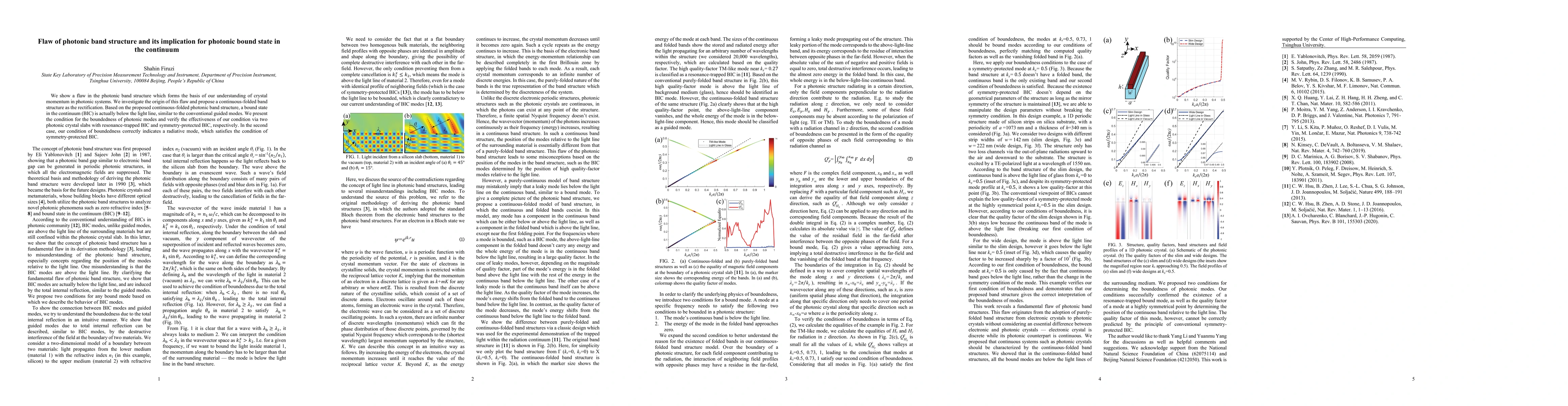 Thumbnail for Flaw of photonic band structure and its implication for photonic bound
  state in the continuum