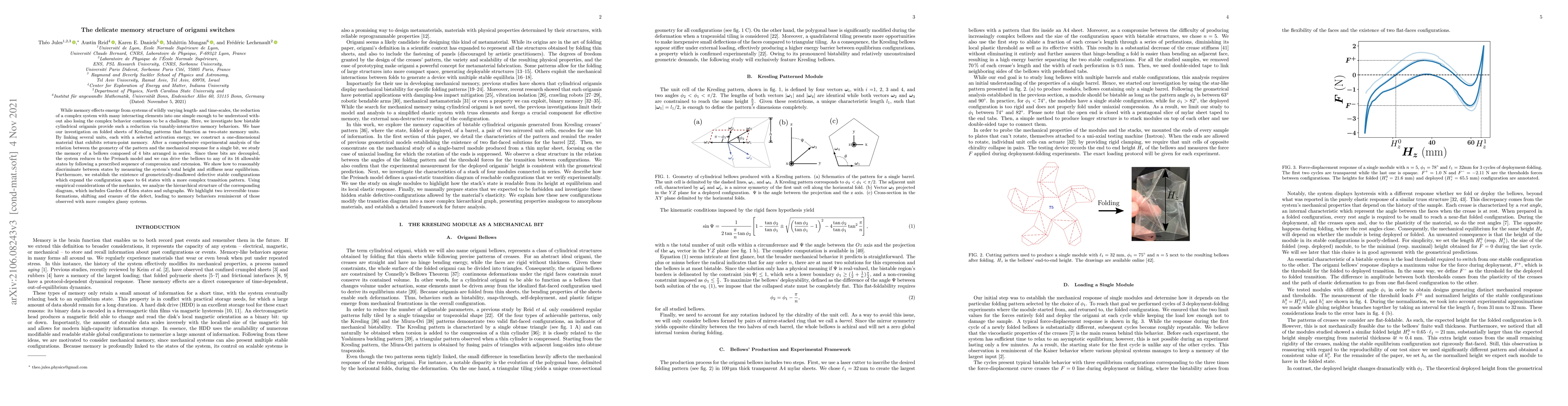 Thumbnail for The delicate memory structure of origami switches