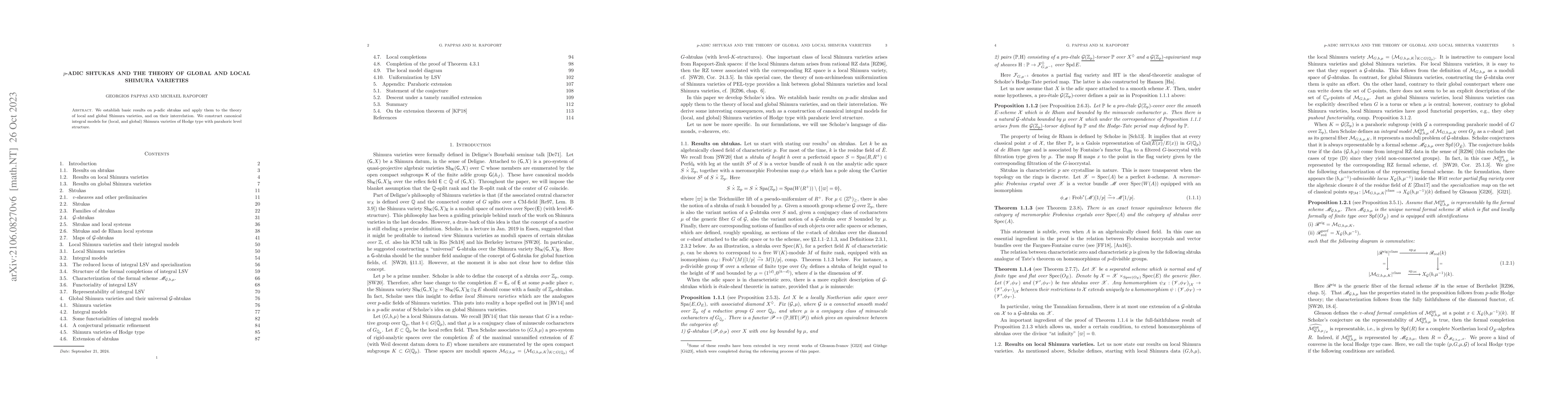 Thumbnail for p-adic shtukas and the theory of global and local Shimura varieties