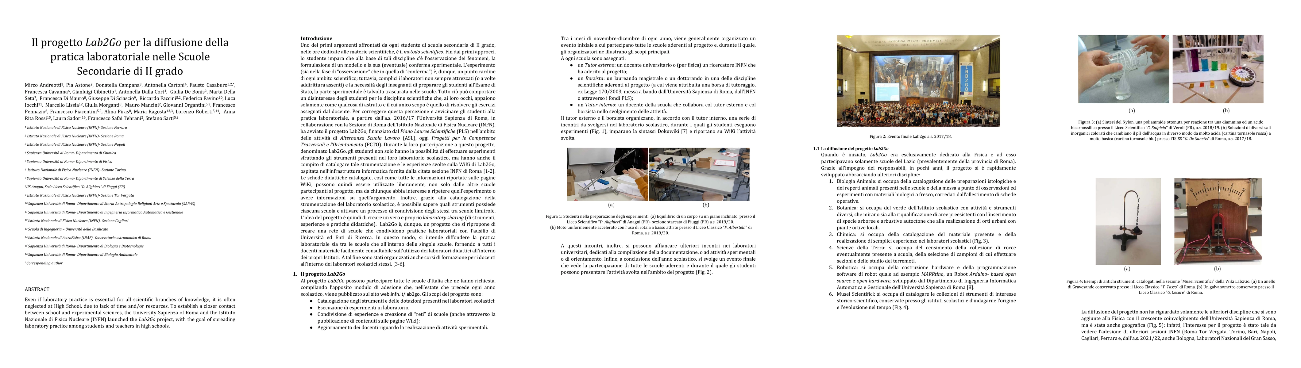 Thumbnail for Il progetto Lab2Go per la diffusione della pratica laboratoriale nelle
  Scuole Secondarie di II grado