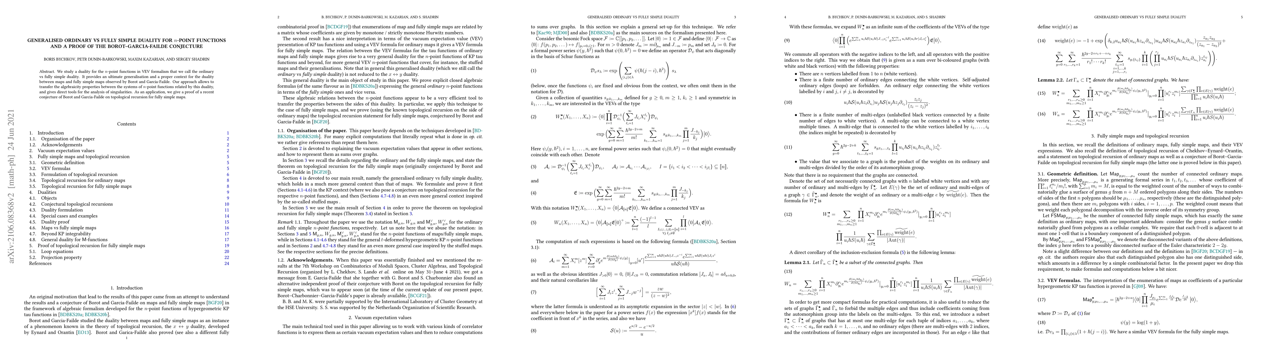 Thumbnail for Generalised ordinary vs fully simple duality for $n$-point functions and
  a proof of the Borot--Garcia-Failde conjecture