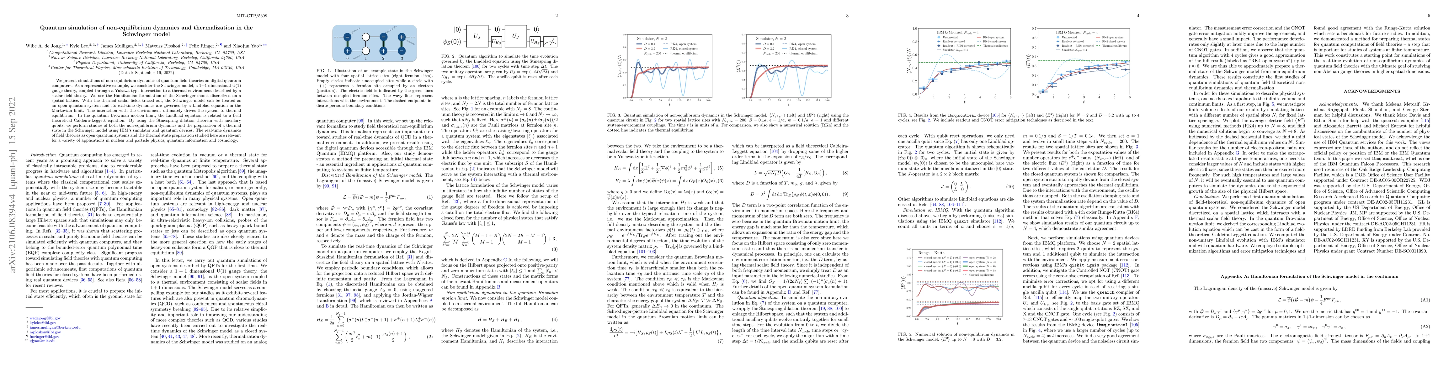 Thumbnail for Quantum simulation of non-equilibrium dynamics and thermalization in the
  Schwinger model