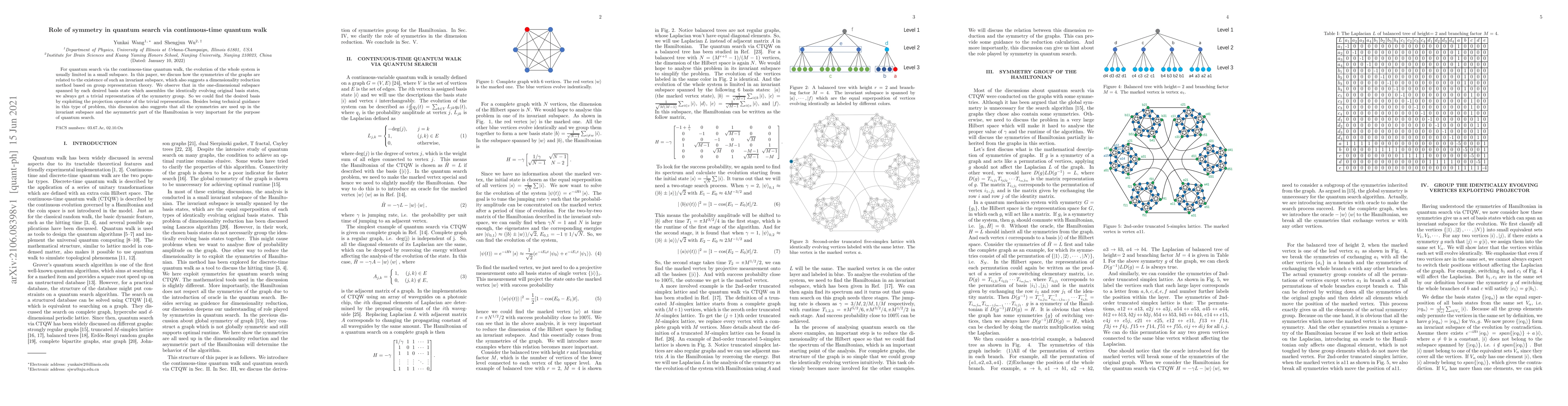 Thumbnail for Role of symmetry in quantum search via continuous-time quantum walk