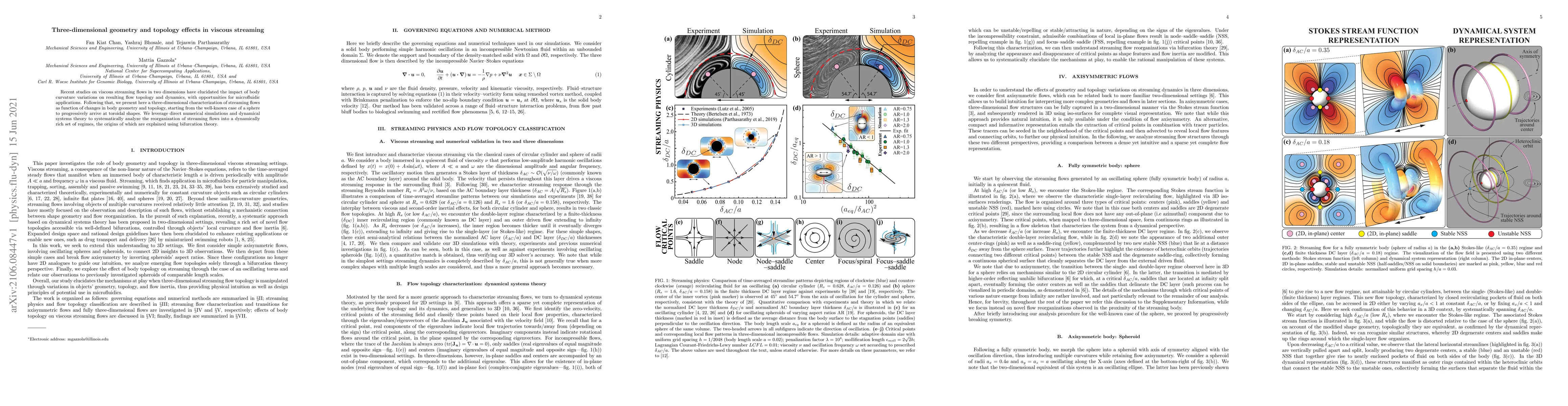 Thumbnail for Three-dimensional geometry and topology effects in viscous streaming