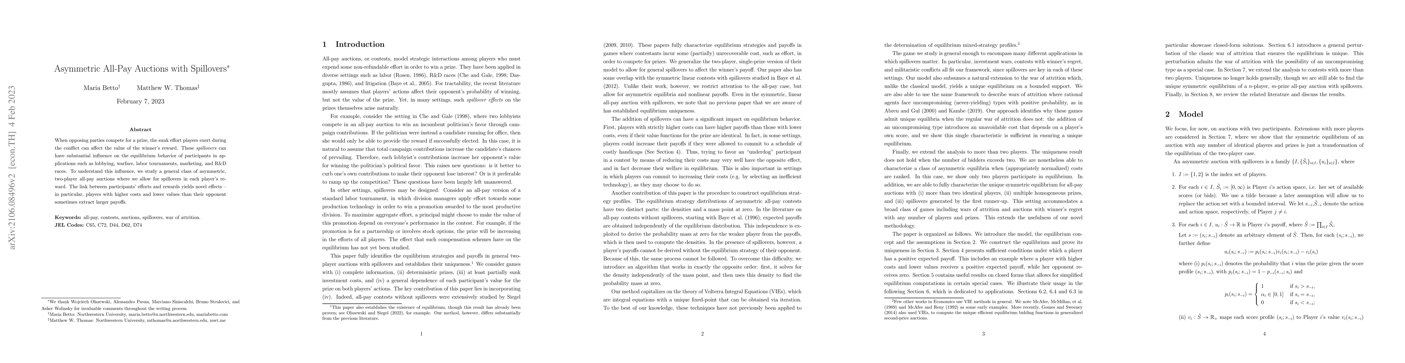 Thumbnail for Asymmetric All-Pay Auctions with Spillovers