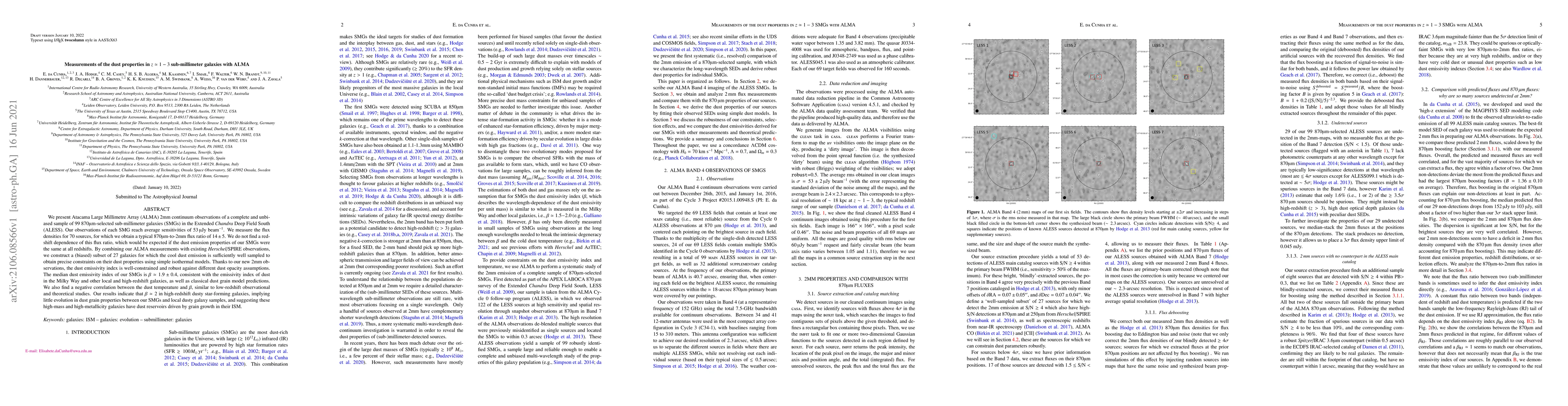 Thumbnail for Measurements of the dust properties in z~1-3 SMGs with ALMA