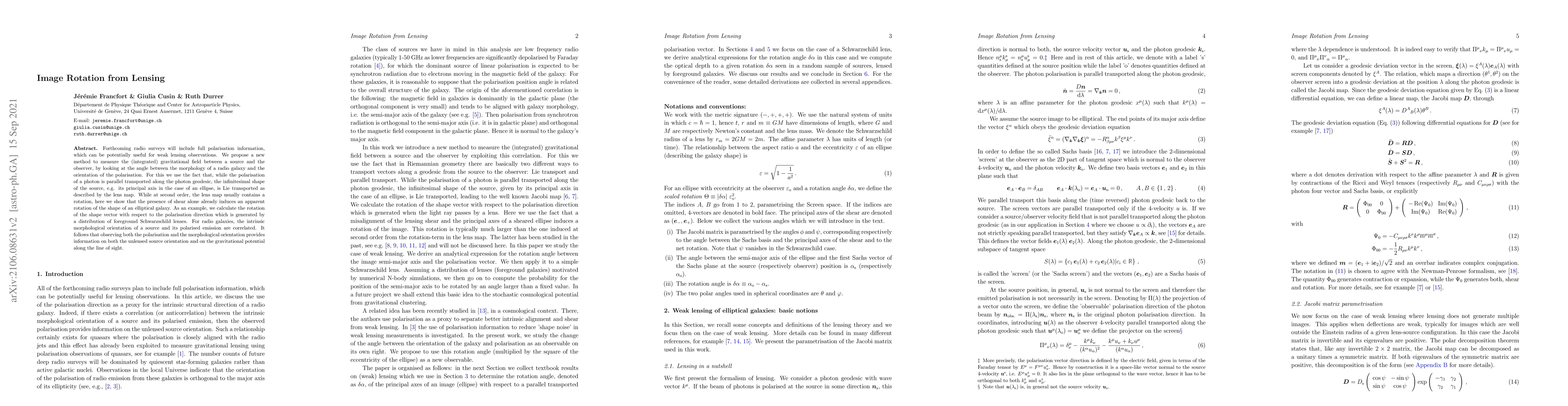 Thumbnail for Image Rotation from weak Lensing