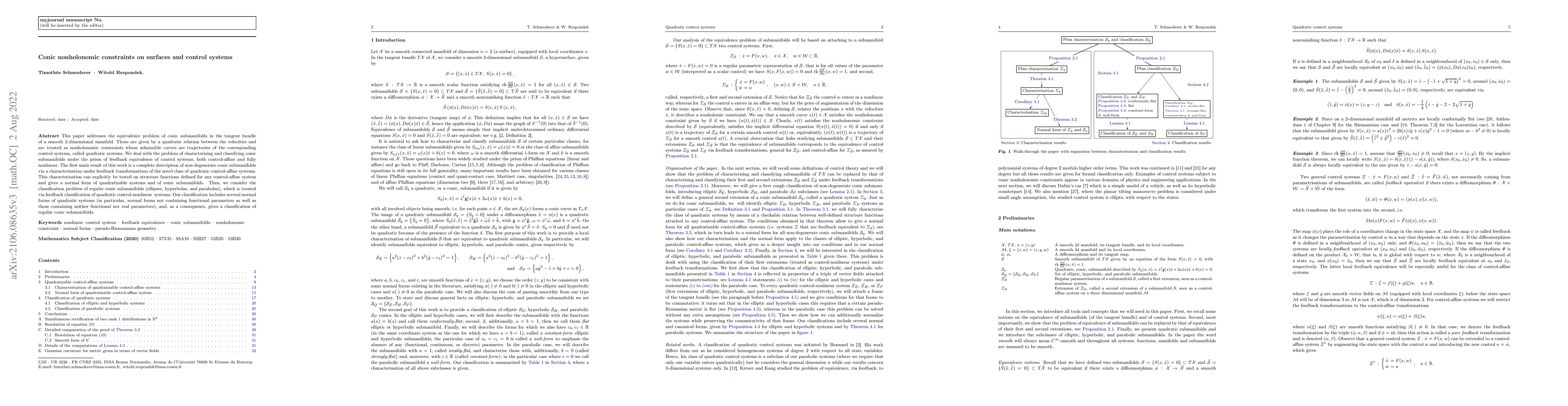Thumbnail for Conic nonholonomic constraints on surfaces and control systems