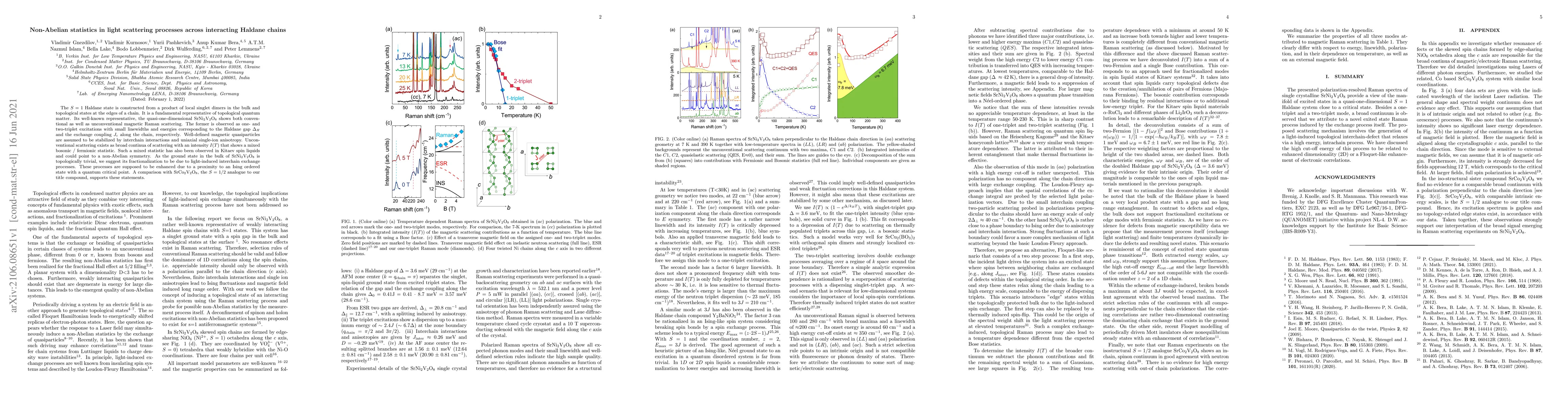 Thumbnail for Non-Abelian statistics in light scattering processes across interacting
  Haldane chains