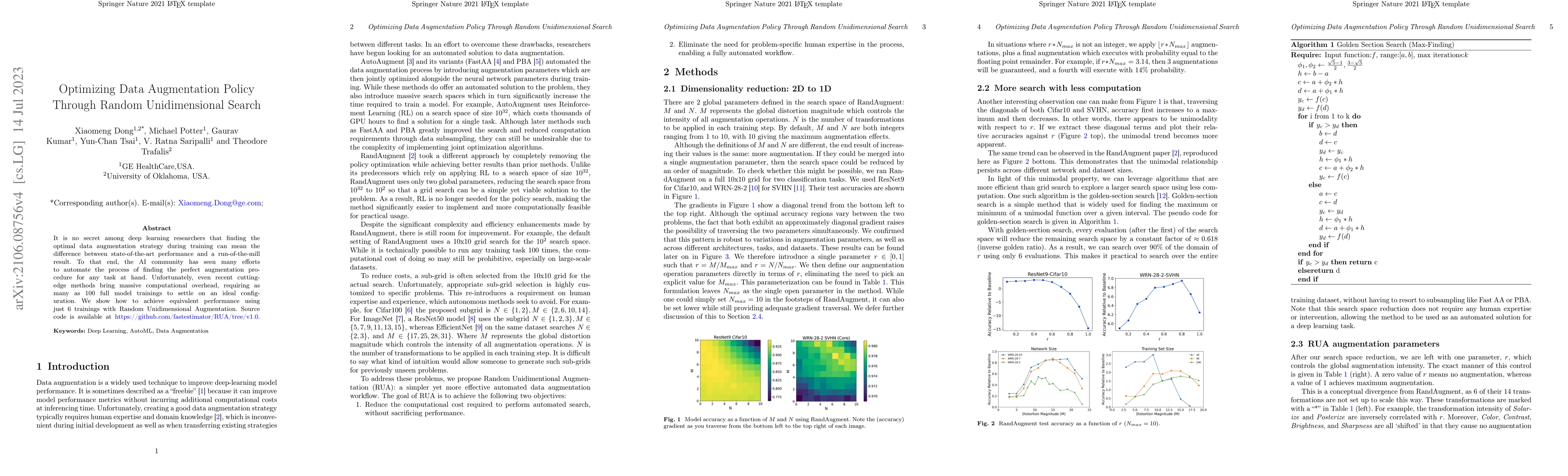Thumbnail for Optimizing Data Augmentation Policy Through Random Unidimensional Search