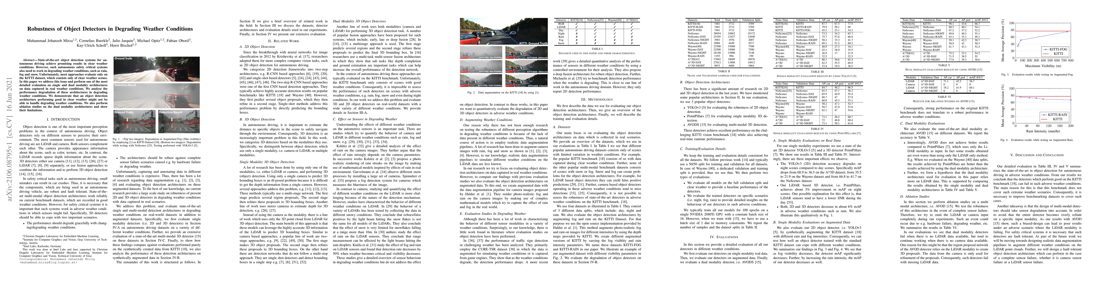 Thumbnail for Robustness of Object Detectors in Degrading Weather Conditions