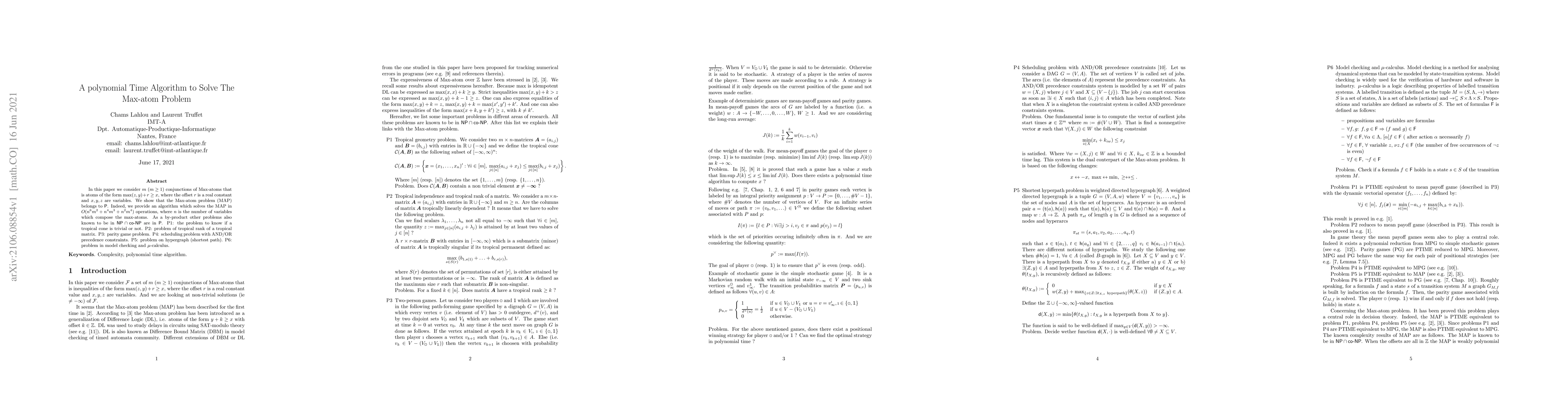 Thumbnail for A polynomial Time Algorithm to Solve The Max-atom Problem