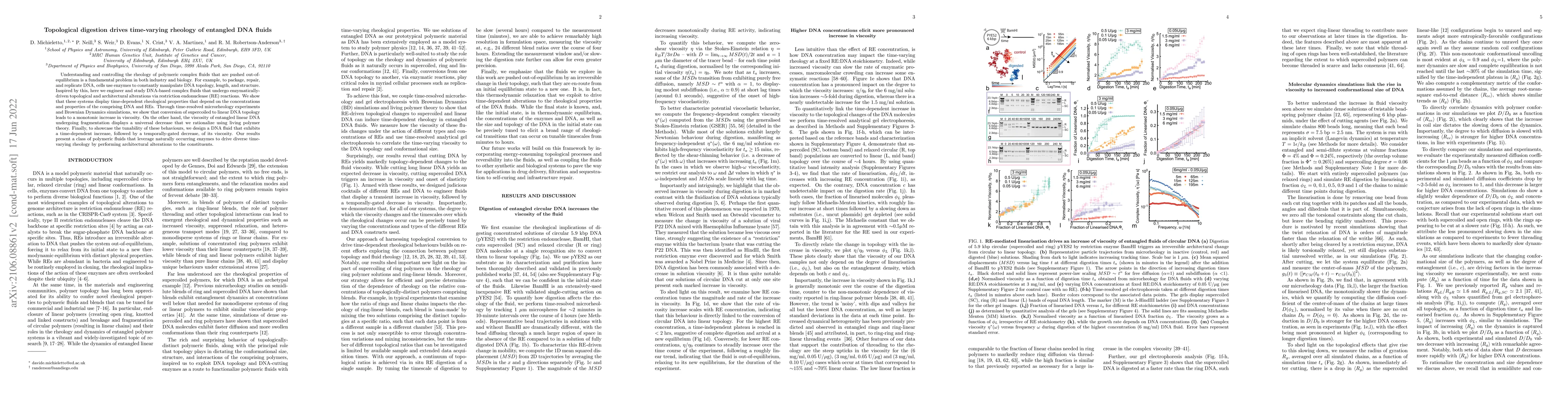 Thumbnail for Topological digestion drives time-varying rheology of entangled DNA
  fluids