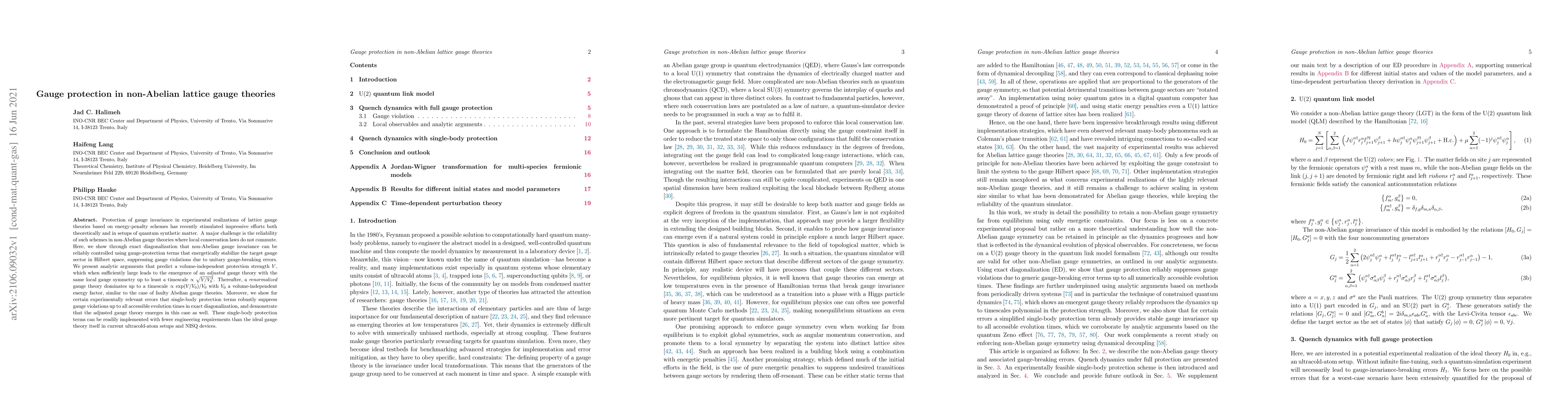 Thumbnail for Gauge protection in non-Abelian lattice gauge theories