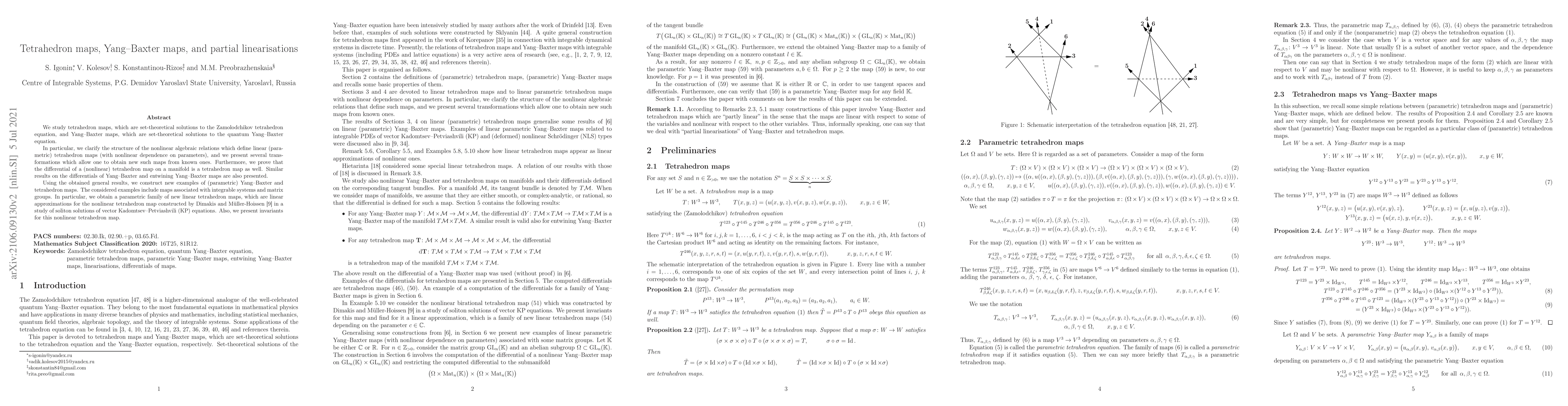 Thumbnail for Tetrahedron maps, Yang-Baxter maps, and partial linearisations