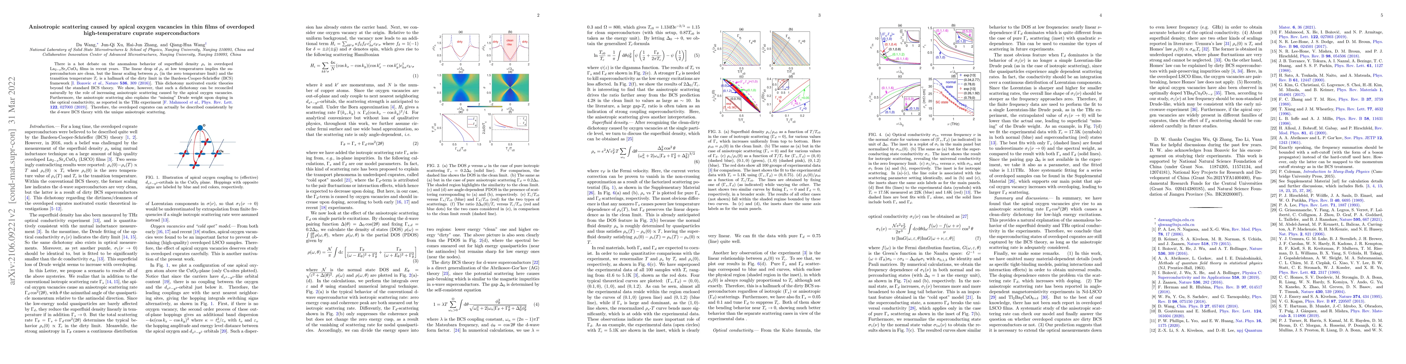 Thumbnail for Anisotropic scattering caused by apical oxygen vacancies in thin films
  of overdoped high-temperature cuprate superconductors
