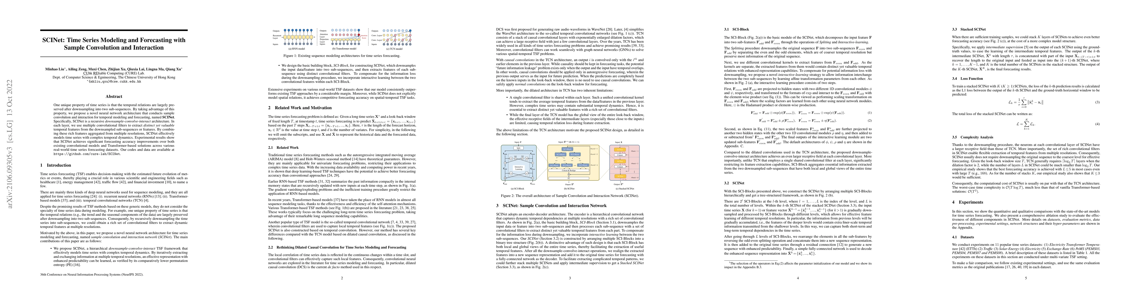 Thumbnail for SCINet: Time Series Modeling and Forecasting with Sample Convolution and
  Interaction