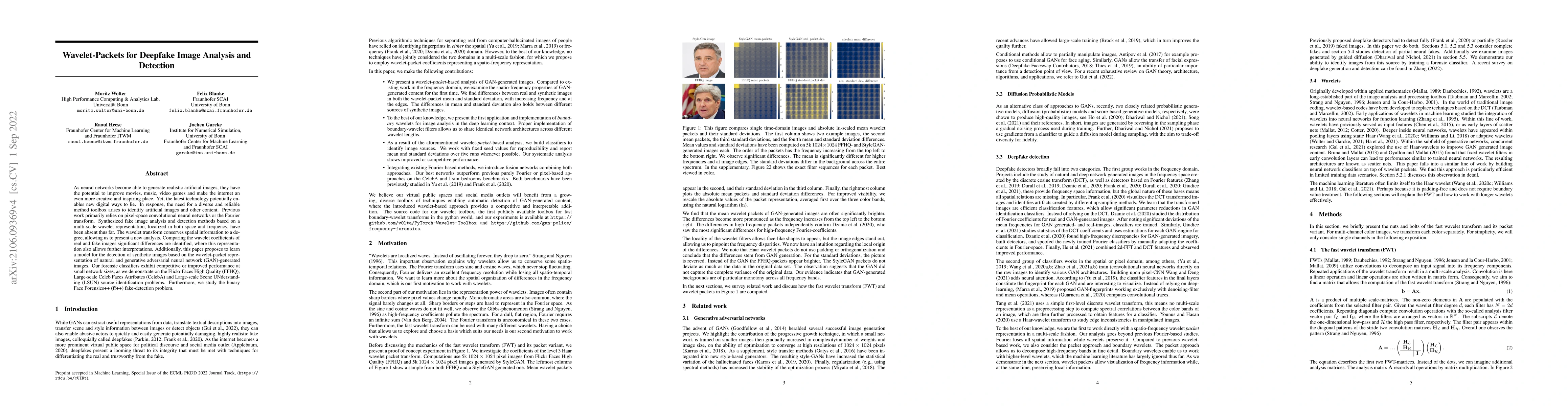 Thumbnail for Wavelet-Packets for Deepfake Image Analysis and Detection