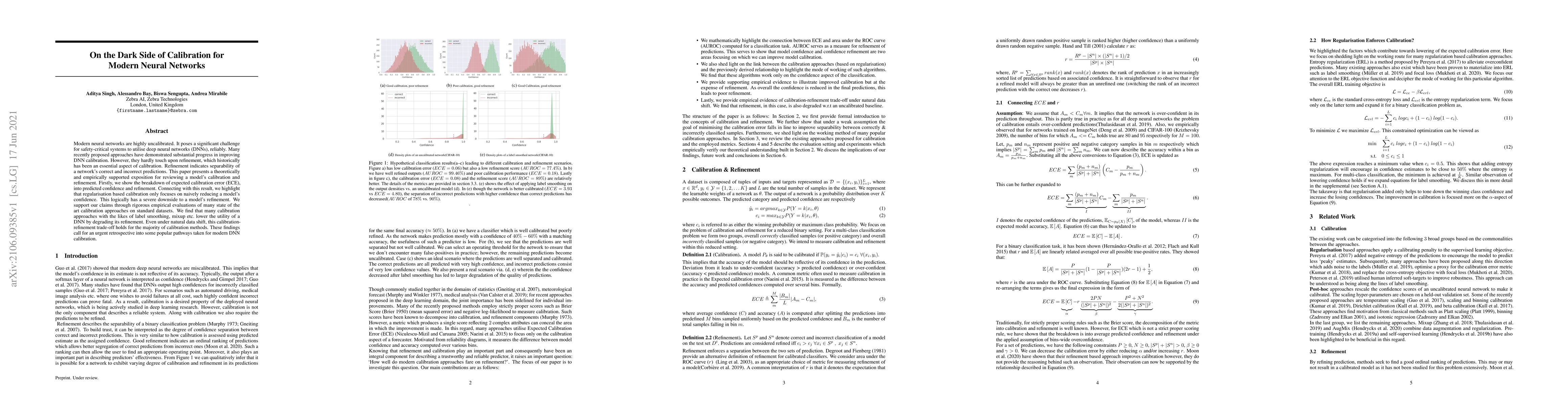 Thumbnail for On Deep Neural Network Calibration by Regularization and its Impact on
  Refinement