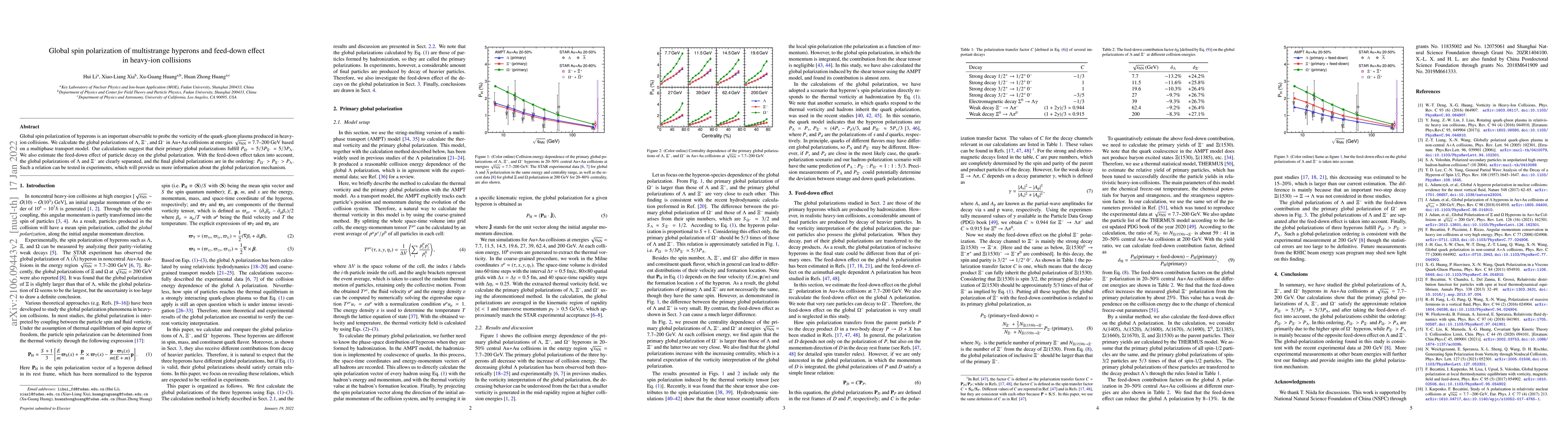 Thumbnail for Global spin polarization of multistrange hyperons and feed-down effect
  in heavy-ion collisions