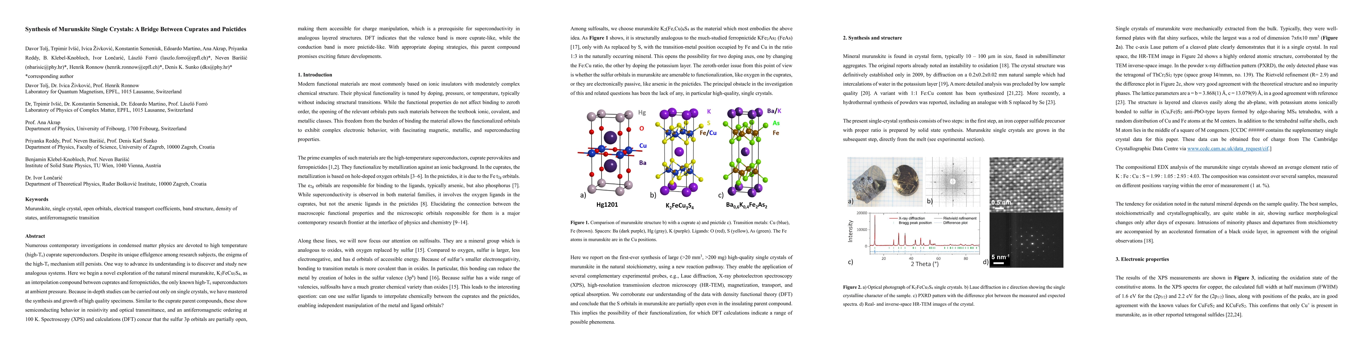 Thumbnail for Synthesis of Murunskite Single Crystals: A Bridge Between Cuprates and
  Pnictides