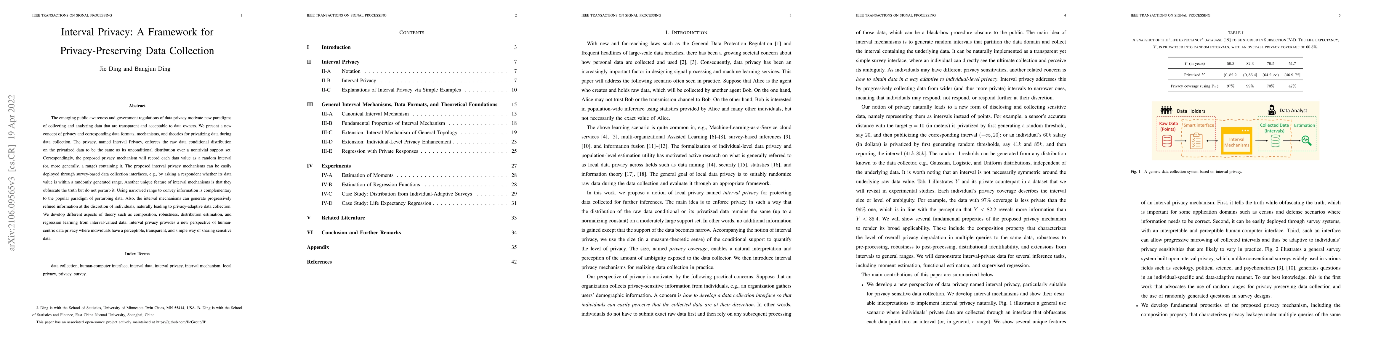 Thumbnail for Interval Privacy: A Framework for Privacy-Preserving Data Collection