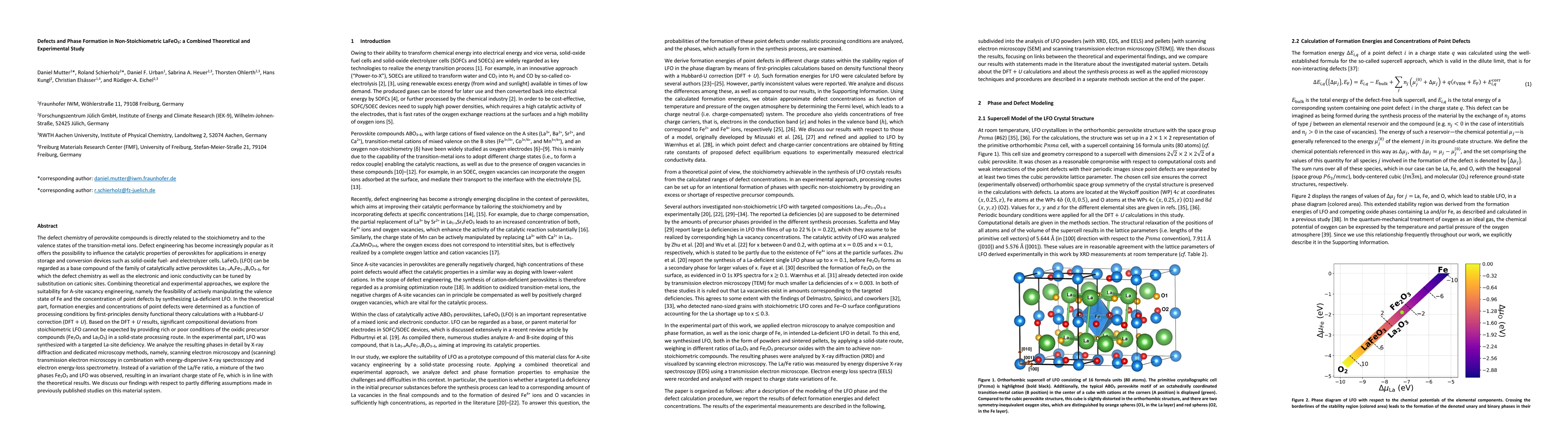 Thumbnail for Defects and Phase Formation in Non-Stoichiometric LaFeO$_3$: a Combined
  Theoretical and Experimental Study