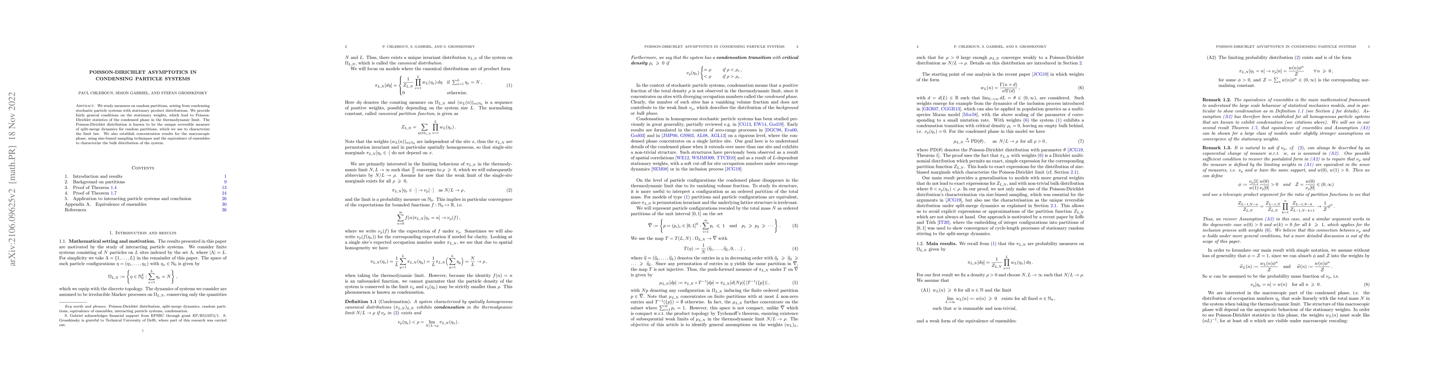 Thumbnail for Poisson-Dirichlet asymptotics in condensing particle systems