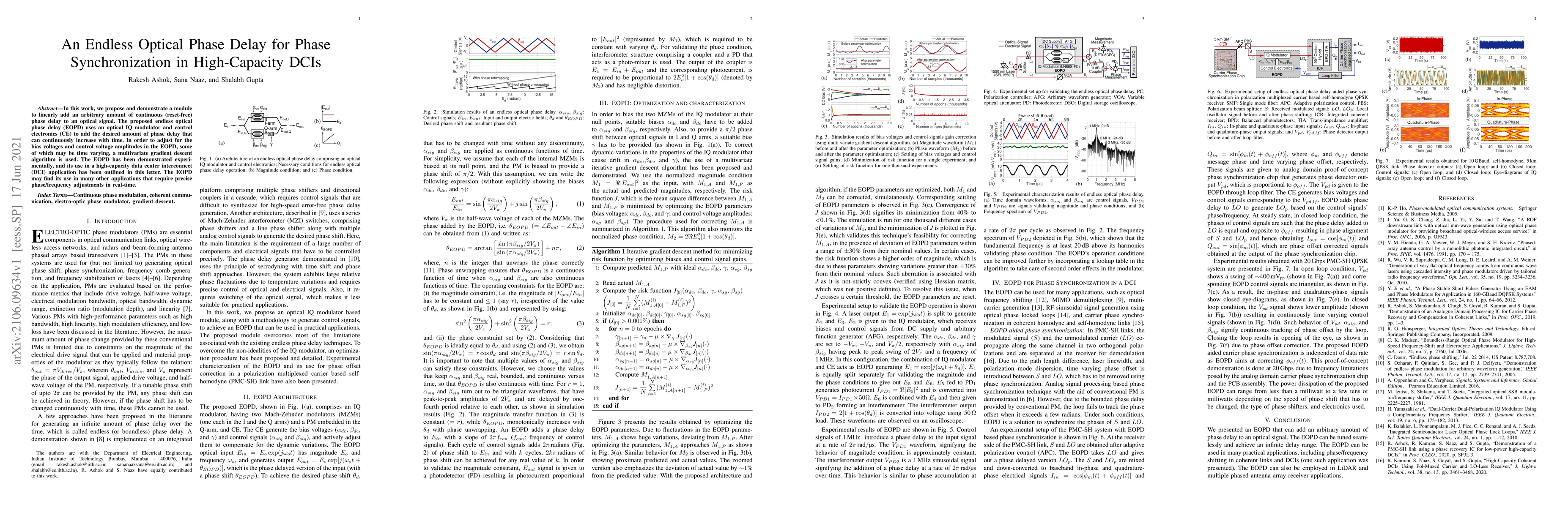 Thumbnail for An Endless Optical Phase Delay for Phase Synchronization in
  High-Capacity DCIs