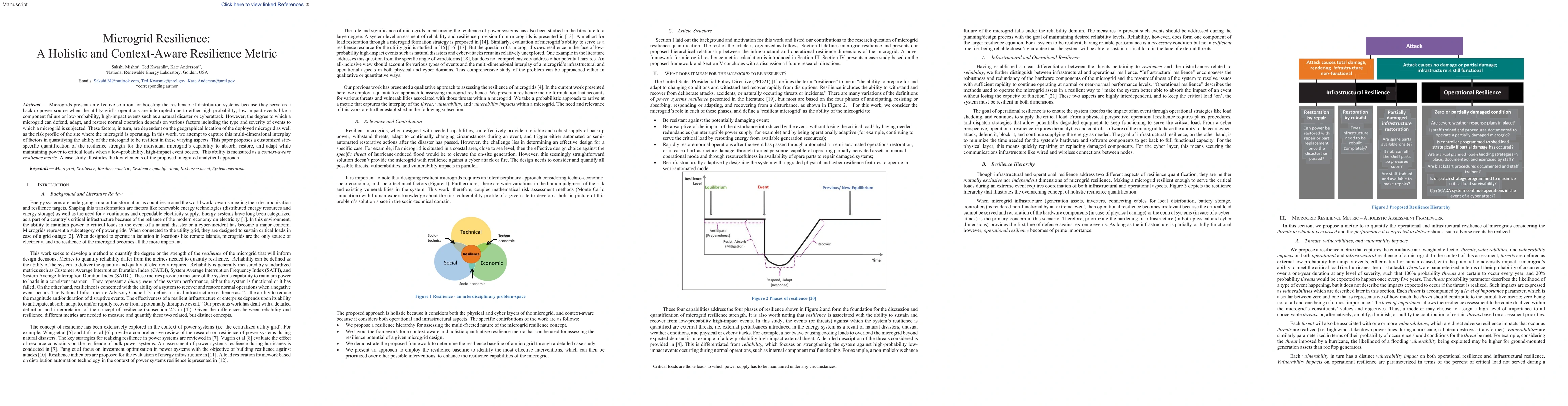 Thumbnail for Microgrid Resilience: A Holistic and Context-Aware Resilience Metric