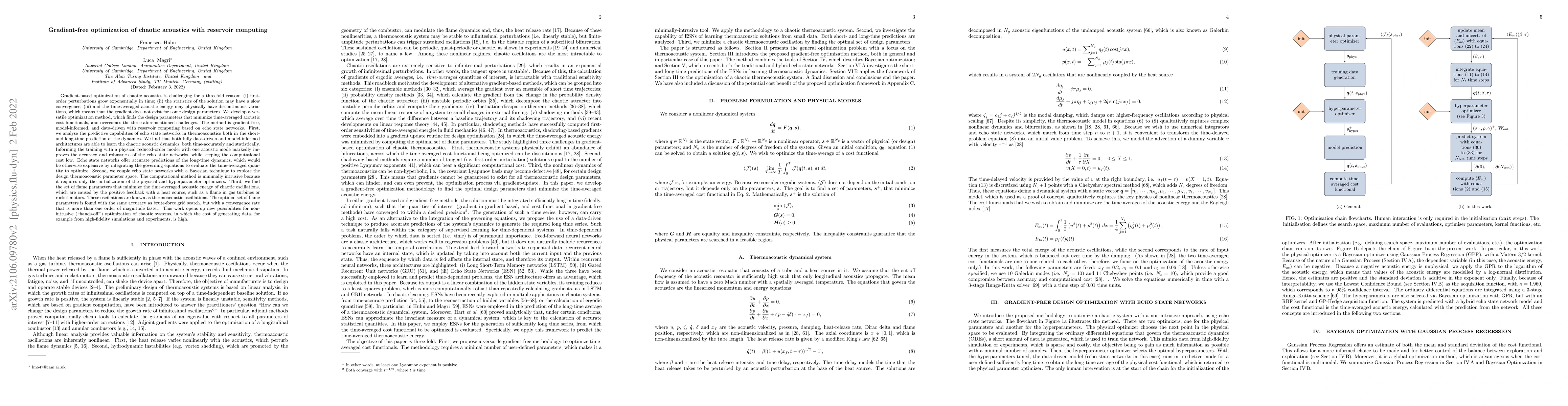 Thumbnail for Gradient-free optimization of chaotic acoustics with reservoir computing