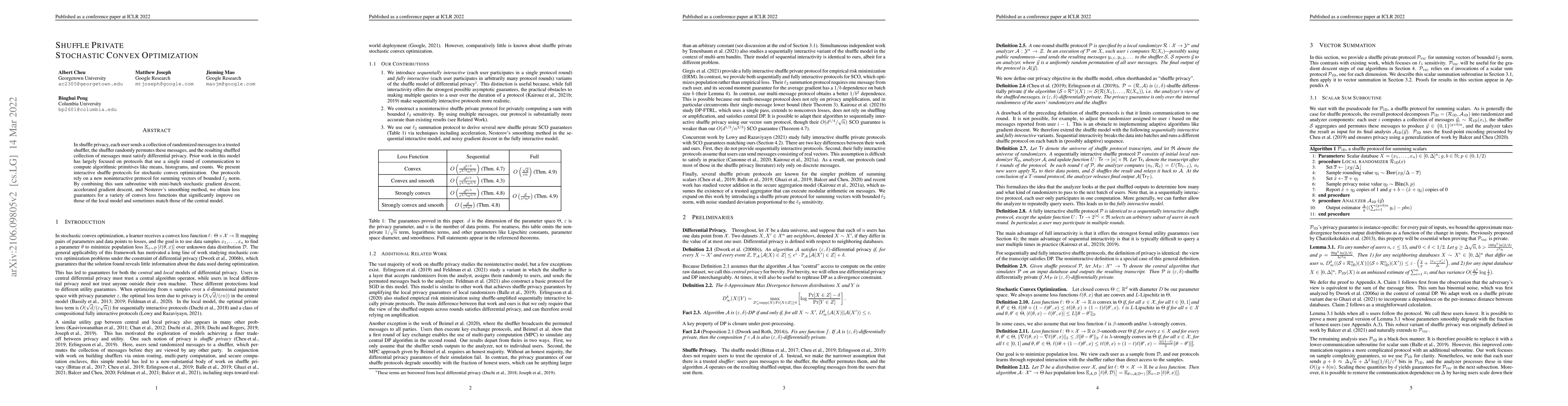 Thumbnail for Shuffle Private Stochastic Convex Optimization