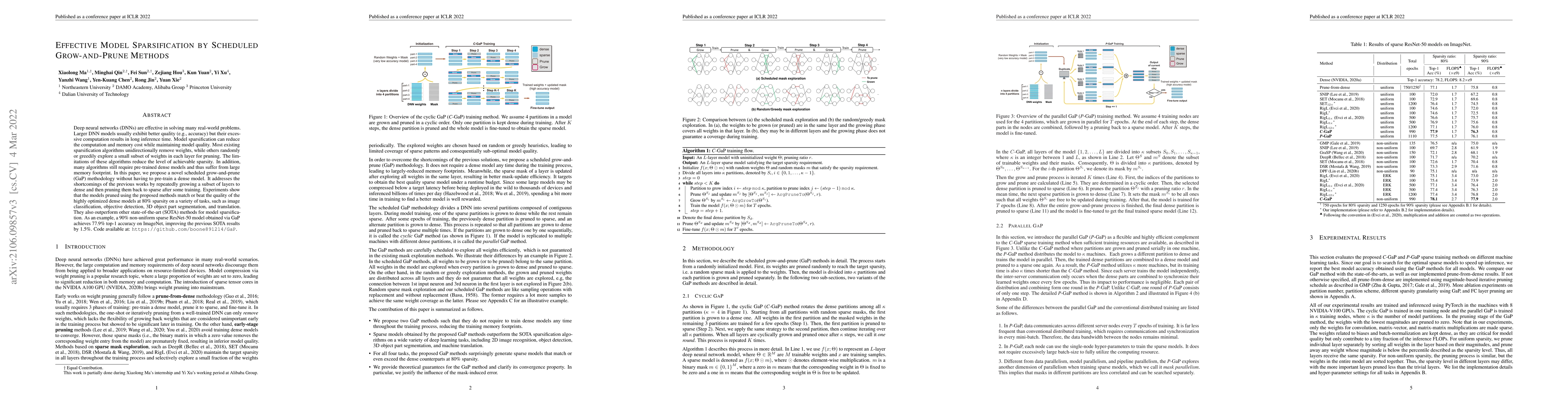 Thumbnail for Effective Model Sparsification by Scheduled Grow-and-Prune Methods
