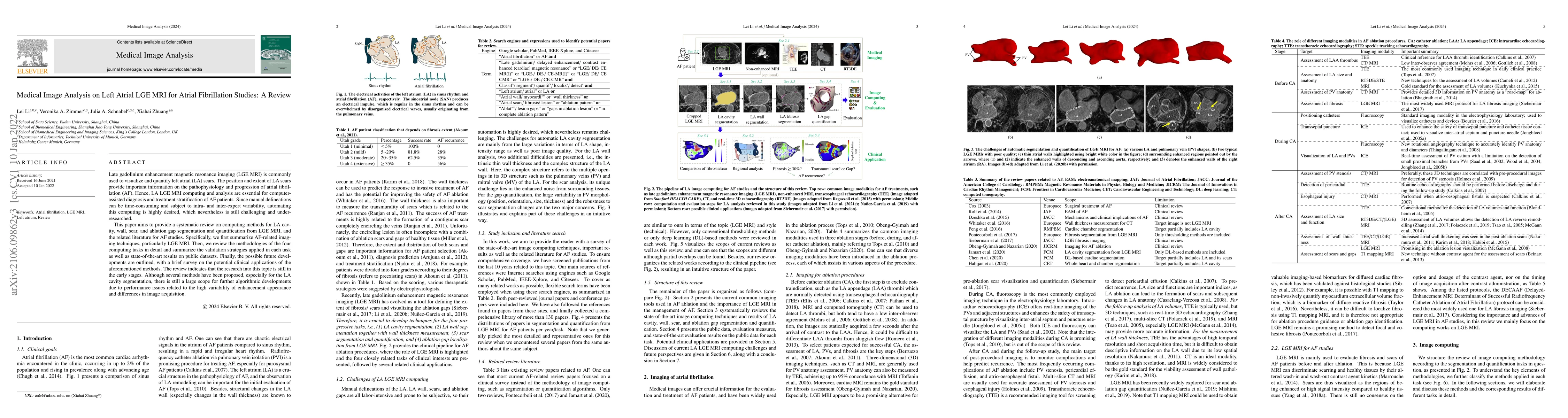 Thumbnail for Medical Image Analysis on Left Atrial LGE MRI for Atrial Fibrillation
  Studies: A Review