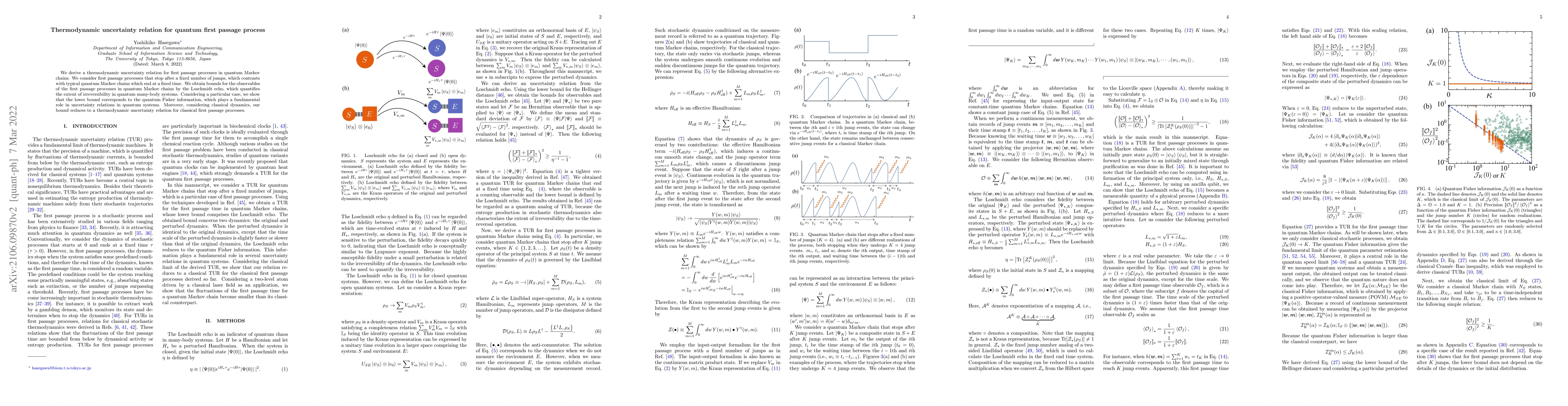 Thumbnail for Thermodynamic uncertainty relation for quantum first passage process