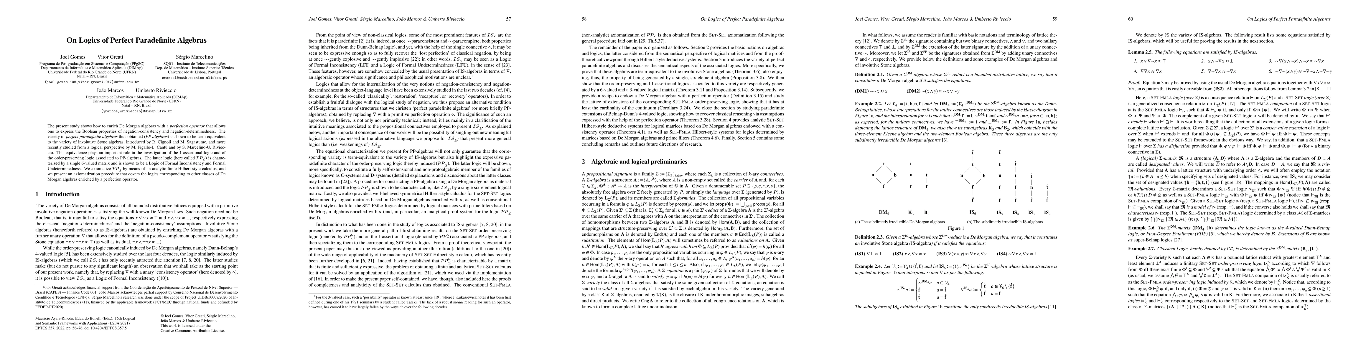 Thumbnail for On Logics of Perfect Paradefinite Algebras
