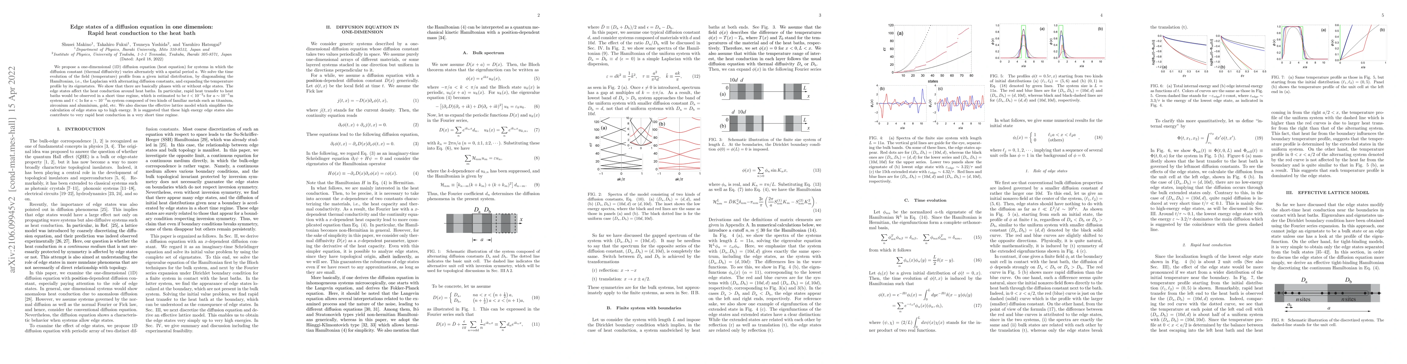 Thumbnail for Edge states of a diffusion equation in one dimension: Rapid heat
  conduction to the heat bath