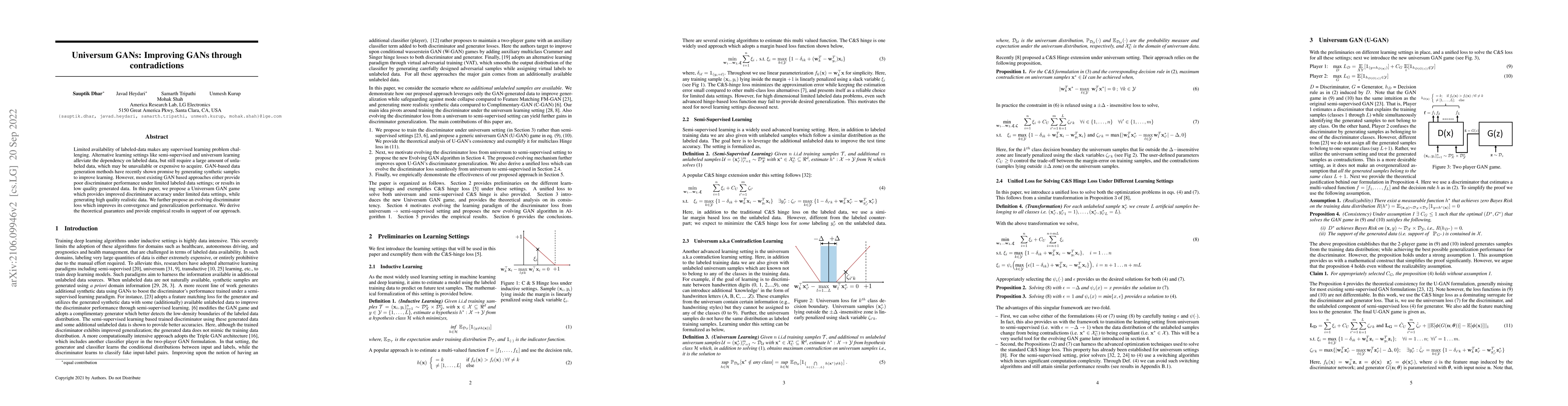 Thumbnail for Universum GANs: Improving GANs through contradictions