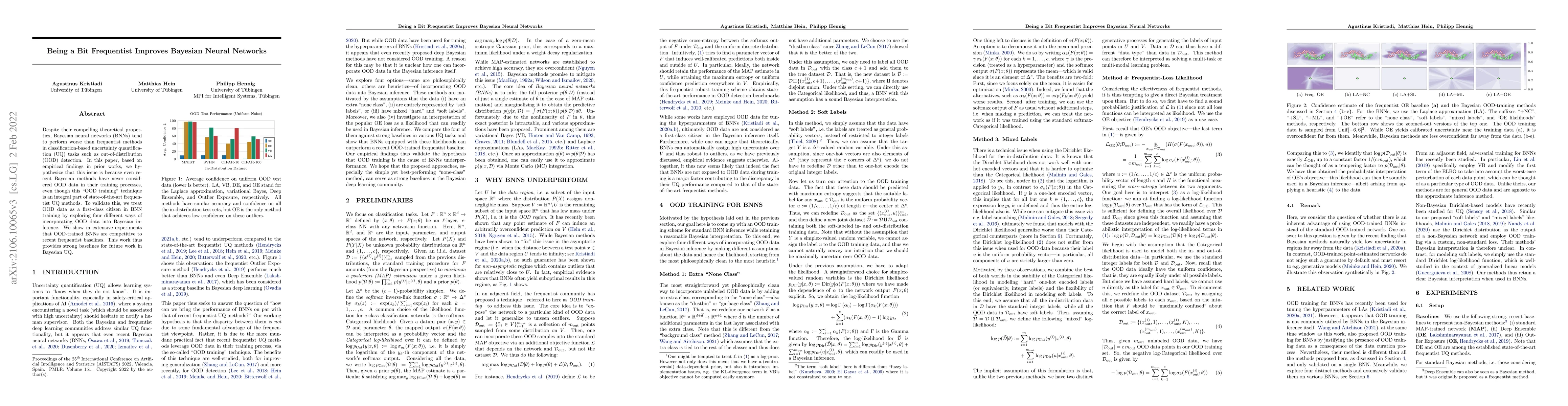 Thumbnail for Being a Bit Frequentist Improves Bayesian Neural Networks