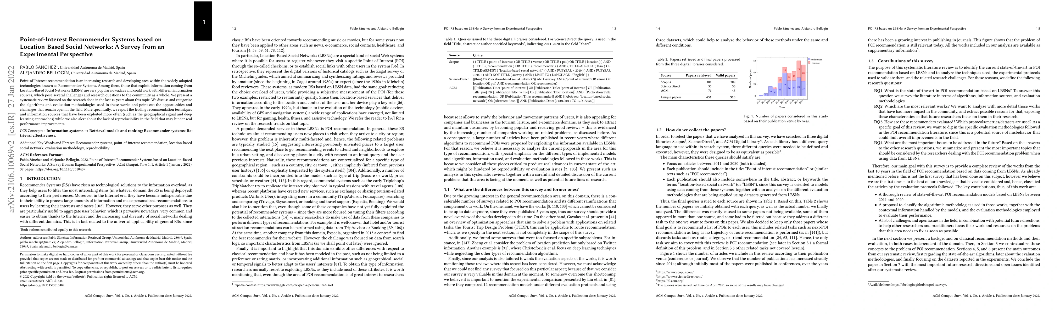 Thumbnail for Point-of-Interest Recommender Systems based on Location-Based Social
  Networks: A Survey from an Experimental Perspective