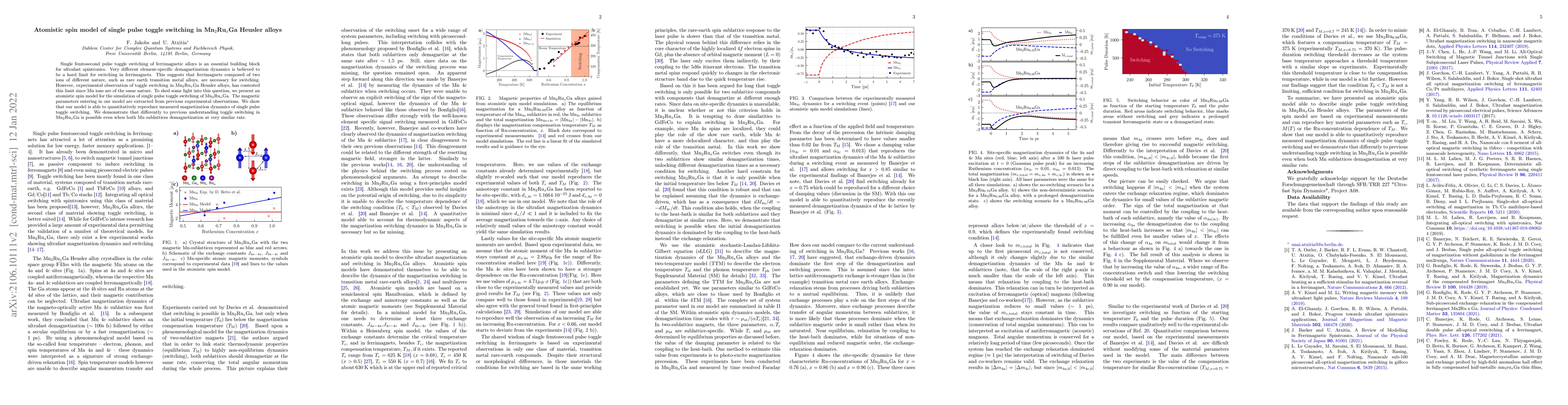 Thumbnail for Atomistic spin model of single pulse toggle switching in Mn$_2$Ru$_x$Ga
  Heusler alloys
